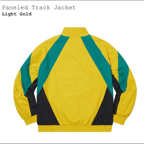 supreme paneled track jacket light blue